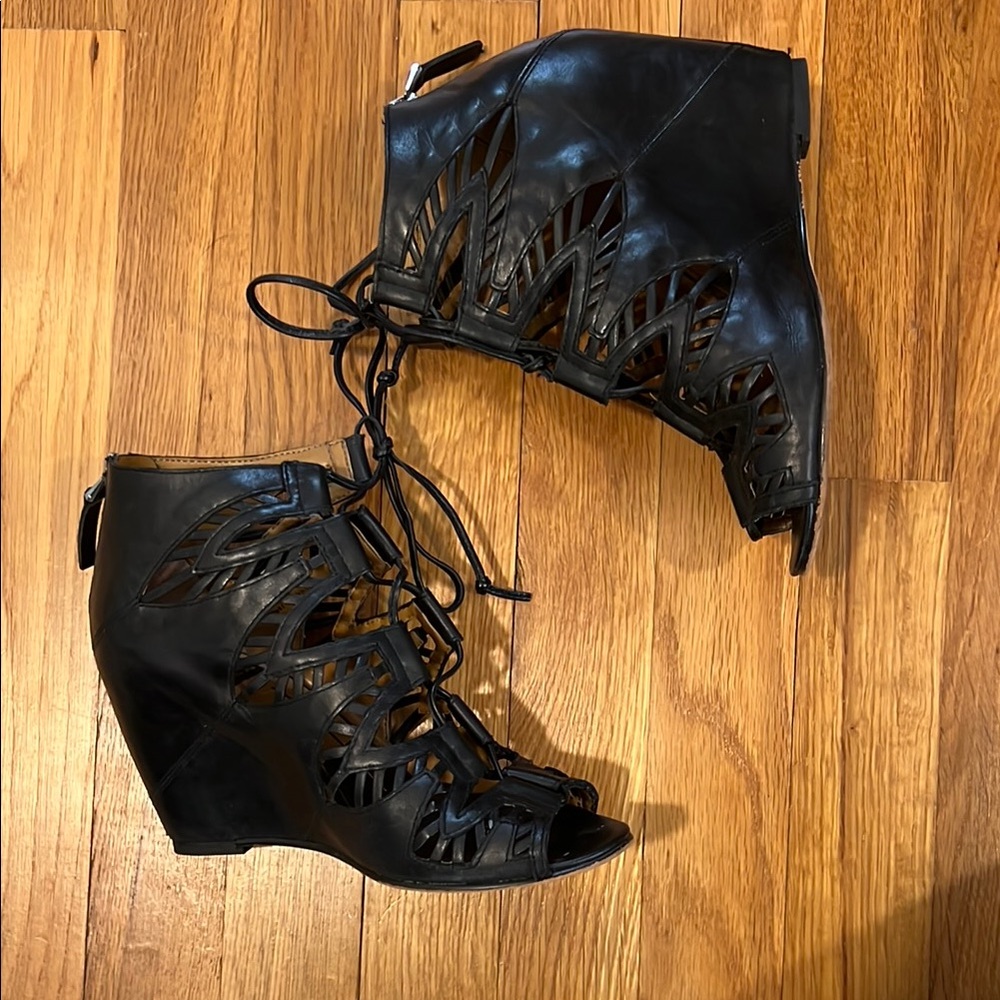 Dolce Vita Shandy Lace up Cutout Wedges